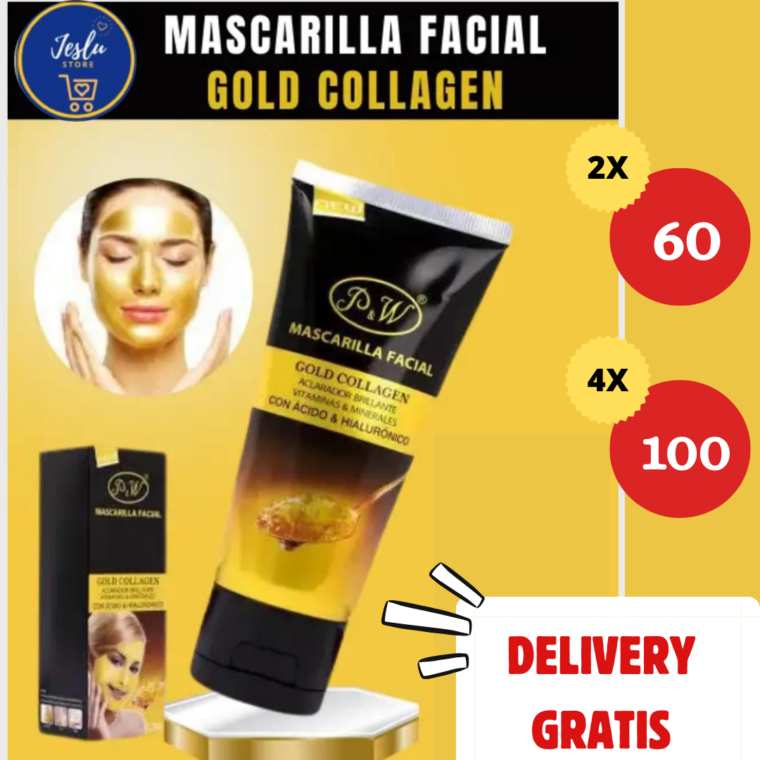 Mascarilla facial gold collagen