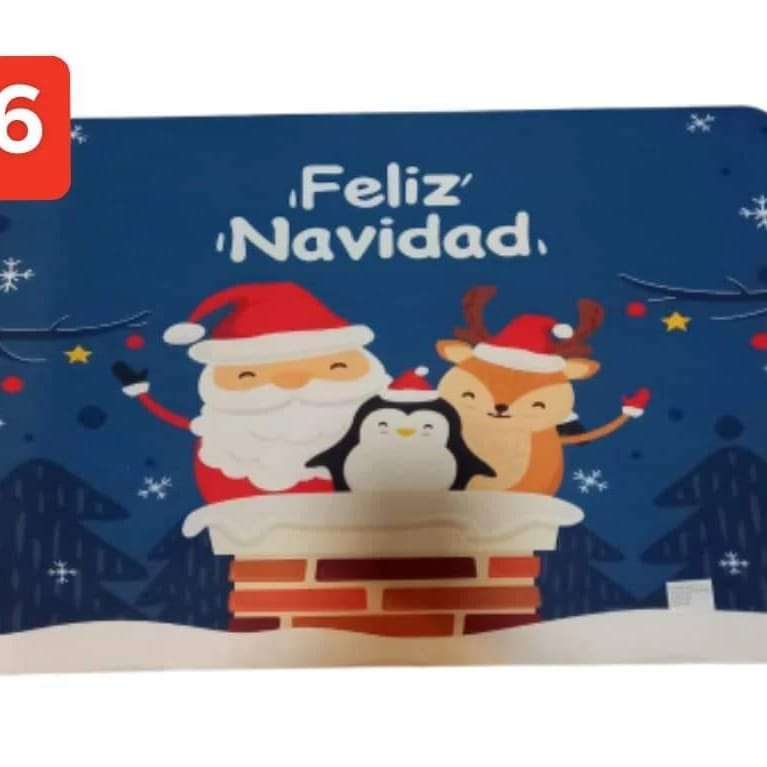 Piso antideslizante de secado rapido navideño