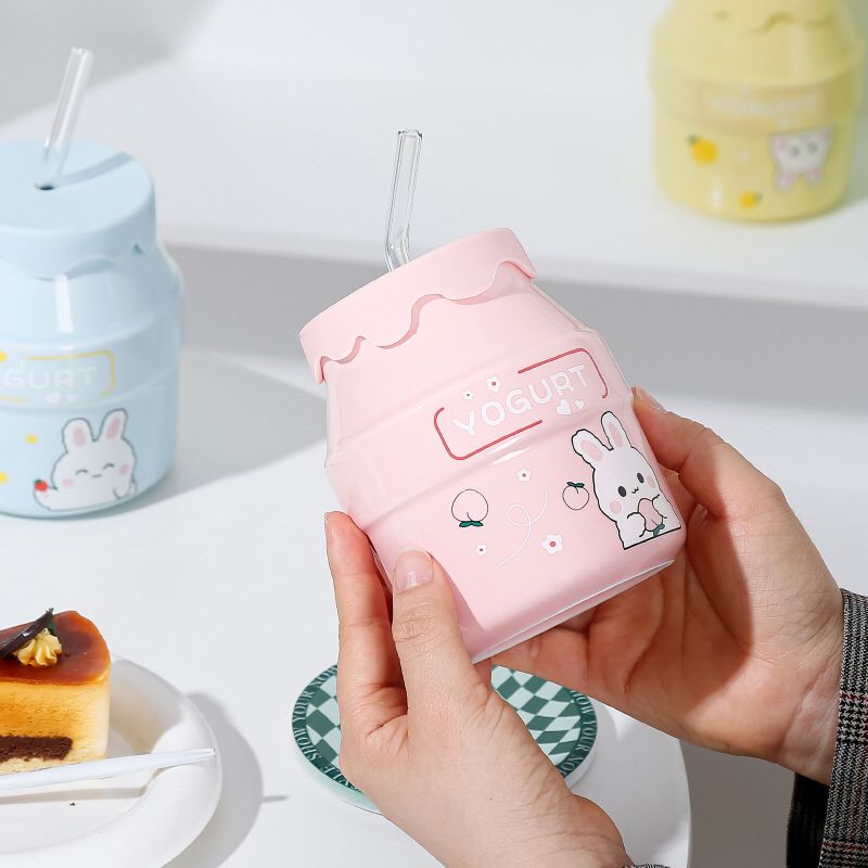 Taza cerámica para yogurt Kawaii